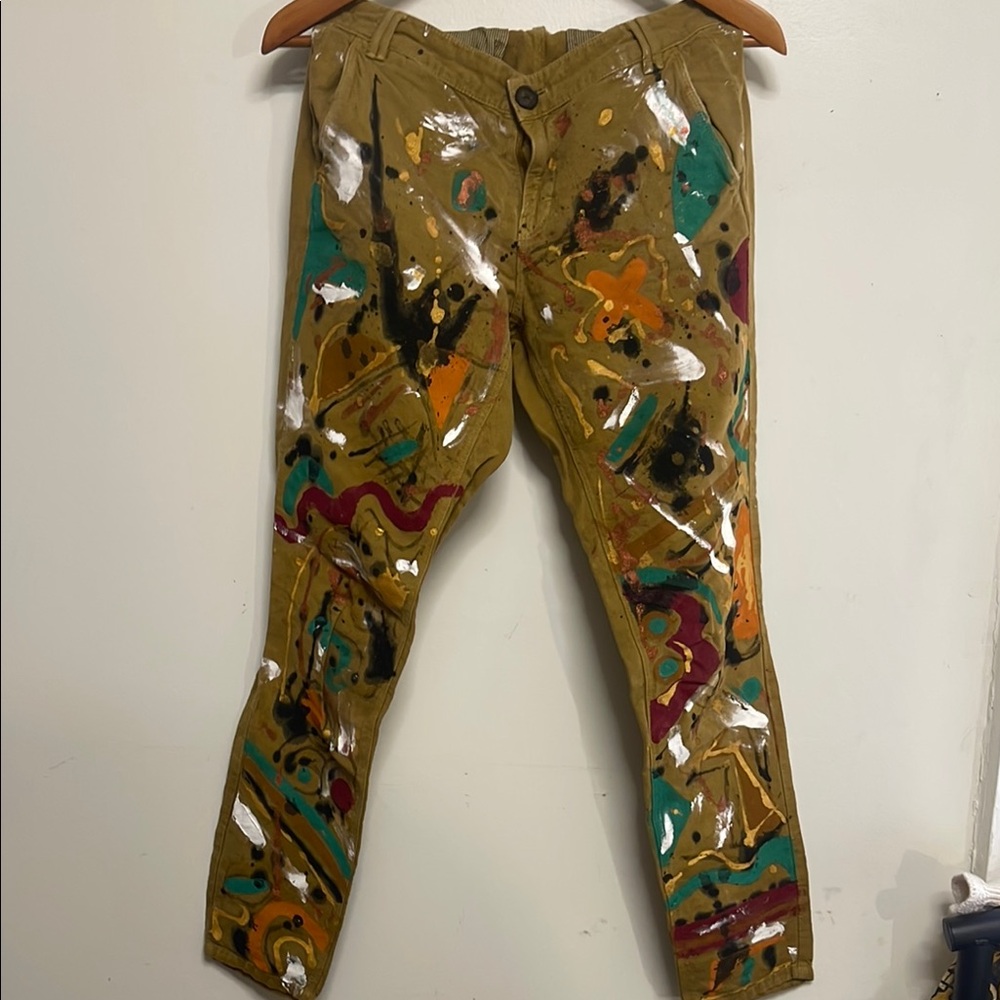 Madewell Artistic Multicolor Hand Painted Pants